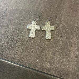 Silver Cross Earrings